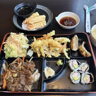 Crab Stick Tempura and Beef Bulgogi Bento Box
