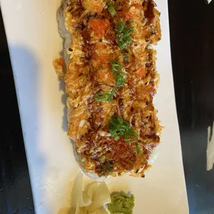 Baked volcano roll