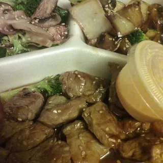 Teriyaki NY Strip Steak, Hibachi Grill