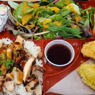 Chicken and California Roll Bento Box