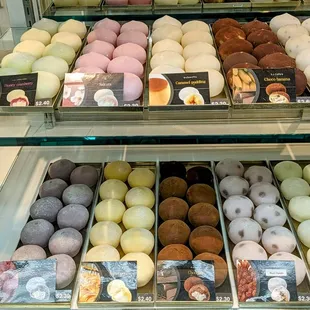 Wide selection of mochi