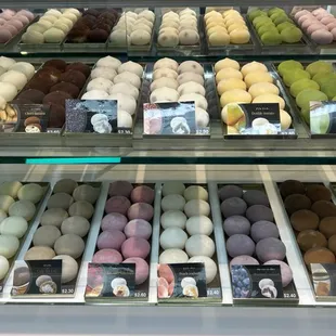 Fresh mochi selection