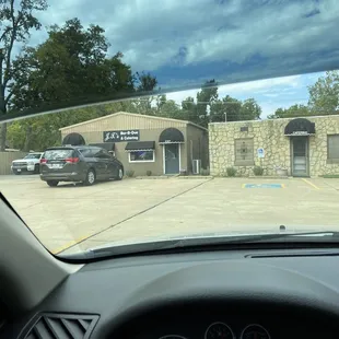 Outside parking lot and building