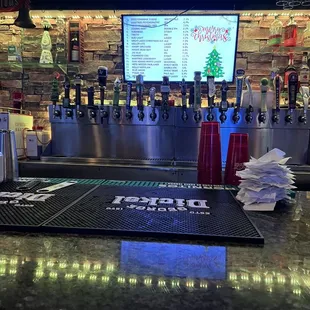 the bar and the menu