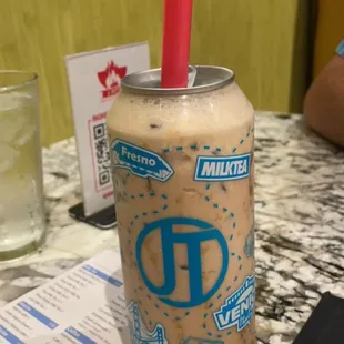 Crème brûlée panda milk tea