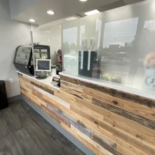the front desk of a coffee shop