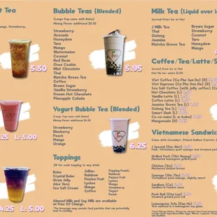Menu (Updated - September 2022)