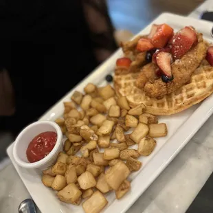 Chicken and Waffles is delicious!!