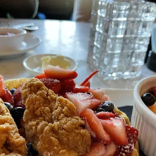 Chicken and waffles