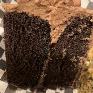 Dark Chocolate Raspberry Cake Slice