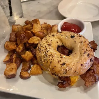 Bacon Cheddar Everything Bagel Sandwich