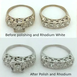 Before and after jewelry repairs
