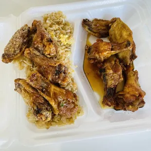 10 pcs wings with Fried Rice