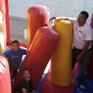 inside new bounce combo/ obstacle it is huge 25x25 Disney print