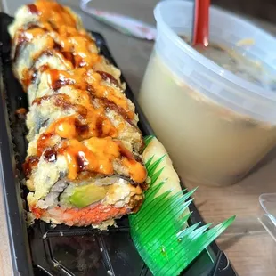Fox Lake roll and clear soup.