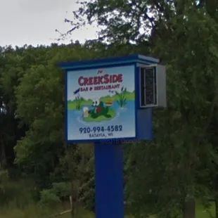 a sign for a restaurant