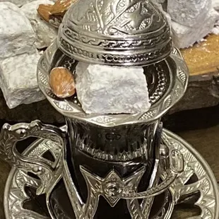 Turkish coffee on the sand