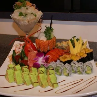 sashimi, sushi, sushi and sashimi, food
