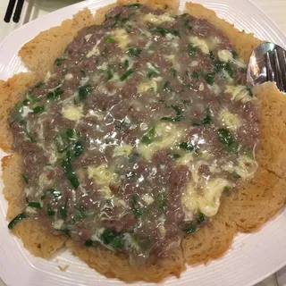 Pan Fried Vermicelli with Beef and Egg