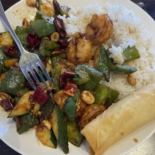 General Tso's Chicken. Kung pao shrimp