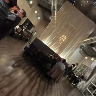The restaurant is beautiful