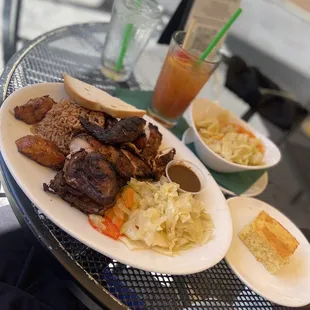  plate of food on a table