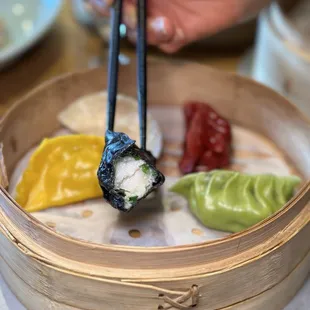 Black Cod with Cuttlefish Sauce in the Steamed Jiaozi Combo