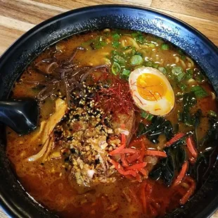 Spicy curry ramen.