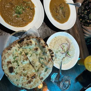 Chicken Korma and Rogan Josh.  Soo good