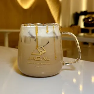a mug of coffee on a counter