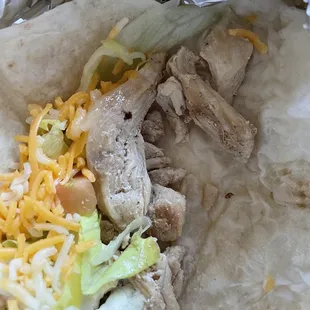 a burrito wrapped in foil