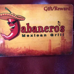 Rewards card