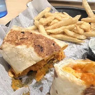 buffalo chicken wrap ( i started to eat)