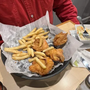 shrimp basket (half eaten)