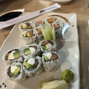 $13 with miso soup. Noooice!  And, they have sake!