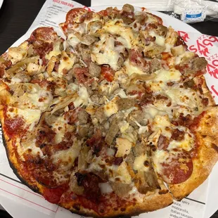11 topping pizza