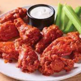 Wings Choice of 6pc or 12 PC
Choose your sauce Buffalo, BBQ, Honey BBQ,  Honey,  Spicy Honey, Sweet Heat