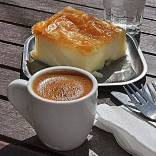 Greek Custard pie with syrup 
"Galaktoboureko"