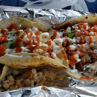 Chicken tacos.