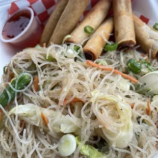 Pancit and lumpia