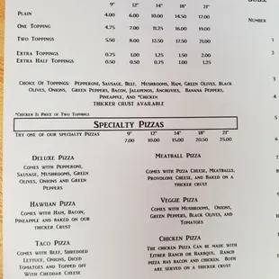 Pizza!! Sizes! Prices!