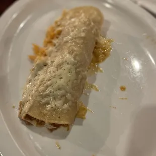 This was my side enchilada and I highly recommend the white sauce