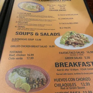 burritos and wraps, menu