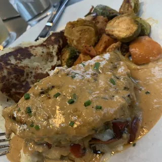 Pesto-Marinated Crab Stuffed Chicken