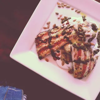 Pumpkin Seed Pesto Marinated Chicken Breast