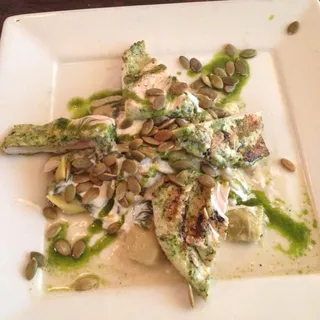 Pumpkin Seed Pesto-Marinated Chicken Breast