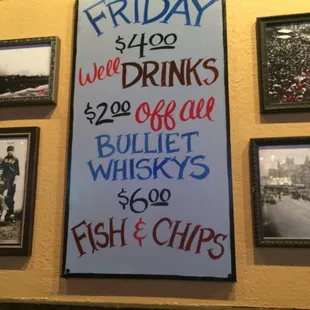 Fridays specials
