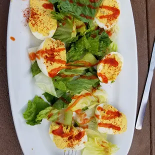 Sriracha Deviled Eggs