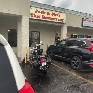 Outside store pic, this restaurant is at a plaza on the corner