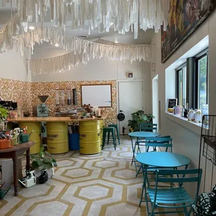 the inside of a coffee shop